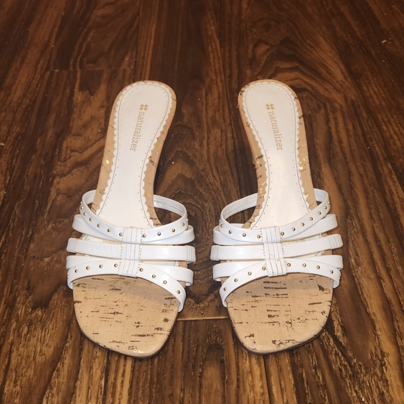 NATURALIZER Leather Sandal Size 7.5 White - Picture 5 of 6